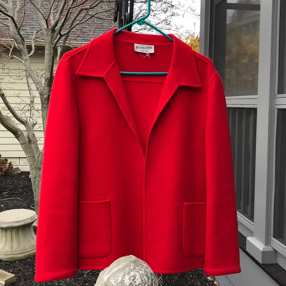 Vintage Pendleton red wool blazer